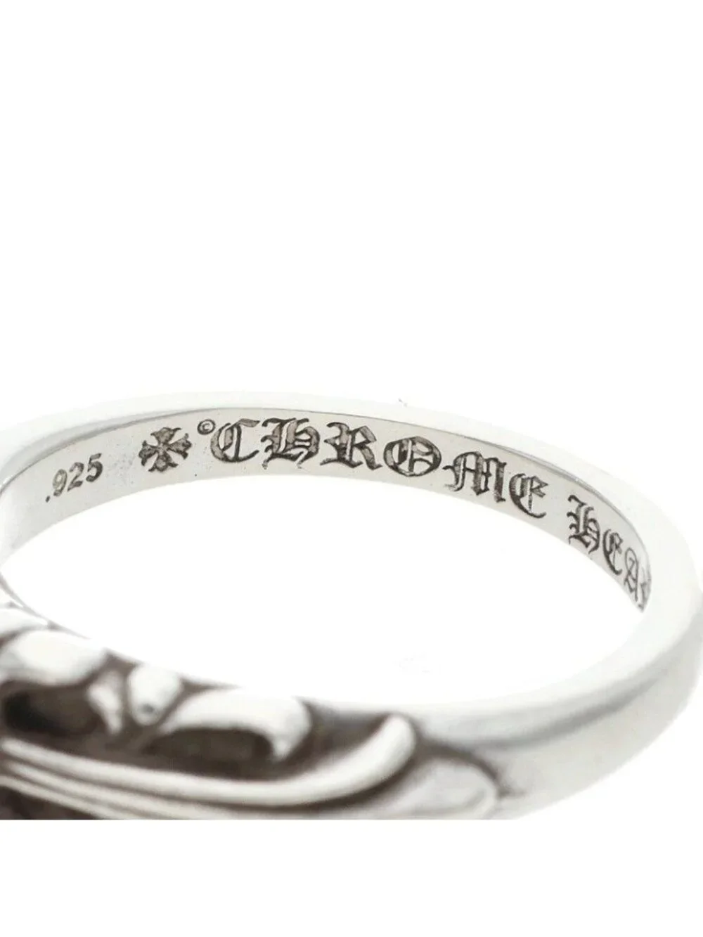 Chrome Hearts Baby Classic Floral Cross Silver Ring